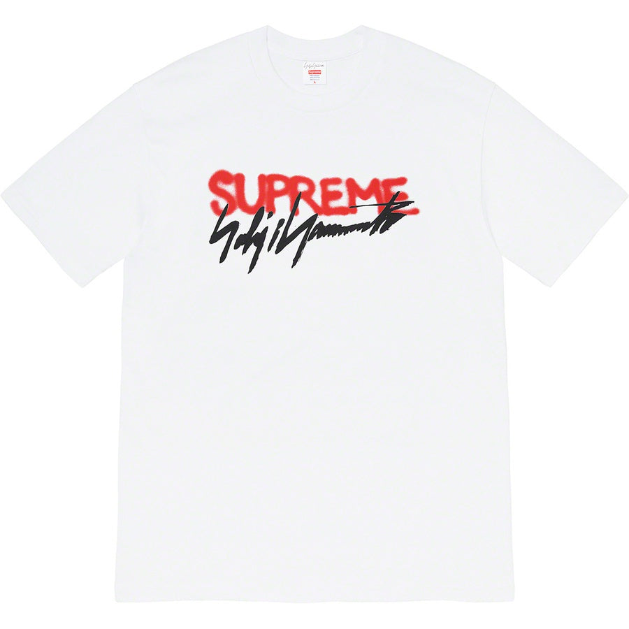 Supreme Yohji Yamamoto Logo Tee White by Supreme in . Available at KershKicks for £110.00. A must-have for fans of Supreme looking to elevate their style with this T-Shirt.