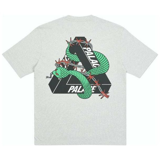 Palace Hesh Mit Fresh T-Shirt - Grey Marl by Palace in . Available at KershKicks for £130.00. A must-have for fans of Palace looking to elevate their style with this T-Shirt.