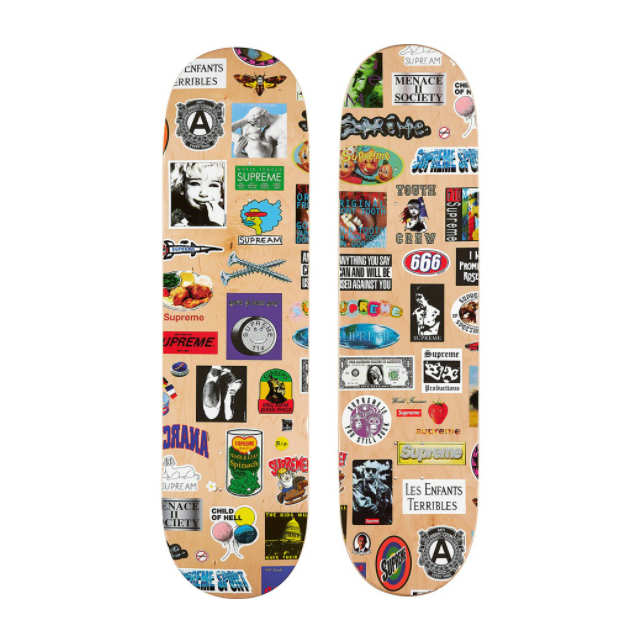 Supreme Stickers Skateboard Deck Tan by Supreme from £110.00