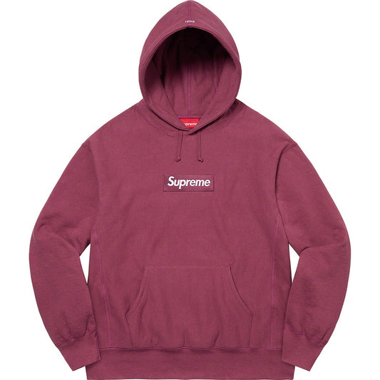 Supreme Box Logo Hooded Sweatshirt Plum by Supreme in . Available at KershKicks for £325.00. A must-have for fans of Supreme looking to elevate their style with this Hoodie.