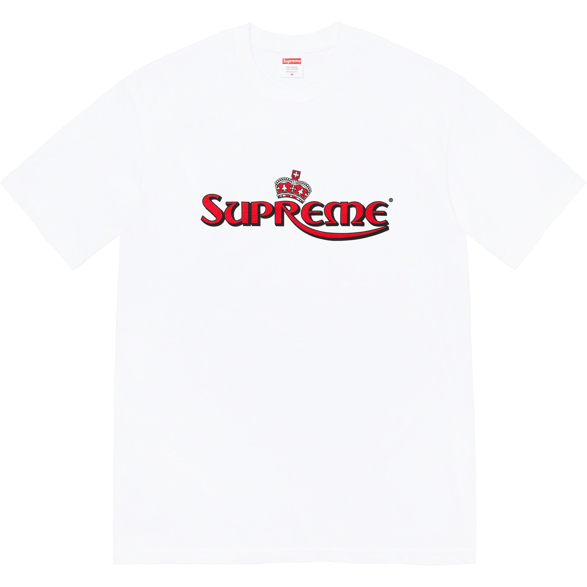 Supreme Crown Tee White by Supreme in . Available at KershKicks for £75.00. A must-have for fans of Supreme looking to elevate their style with this T-Shirt.