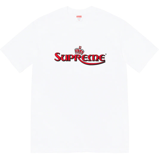 Supreme Crown Tee White by Supreme in . Available at KershKicks for £75.00. A must-have for fans of Supreme looking to elevate their style with this T-Shirt.