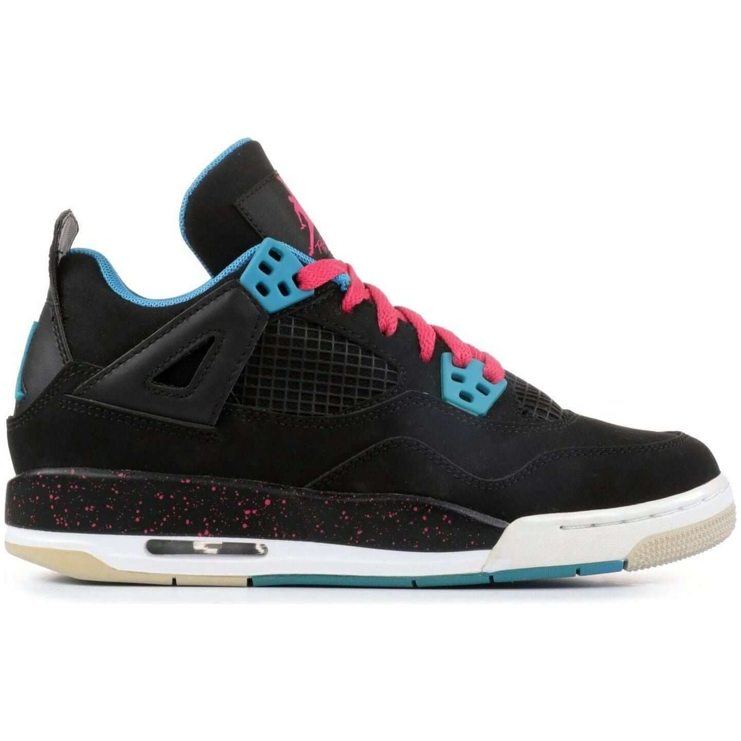 Air Jordan 4 Retro GS Black Vivid Pink by Jordan's in Shoes. Available at KershKicks for £140.00. A must-have for fans of Jordan's looking to elevate their style with this Shoes.