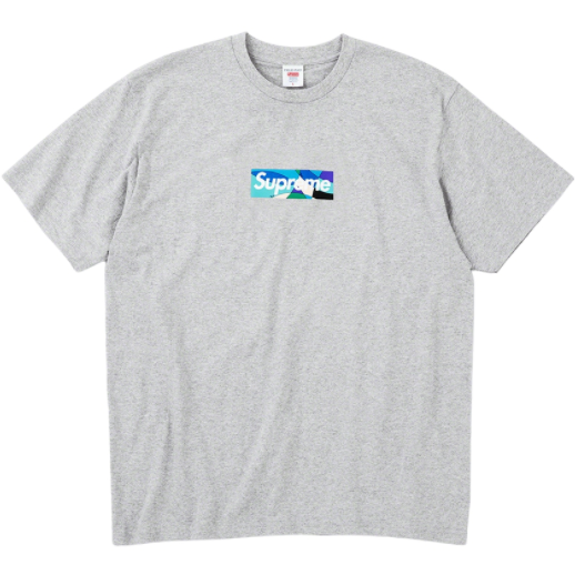 Supreme Emilio Pucci Box Logo Tee Heather Grey/Blue by Supreme in . Available at KershKicks for £135.00. A must-have for fans of Supreme looking to elevate their style with this T-Shirt.