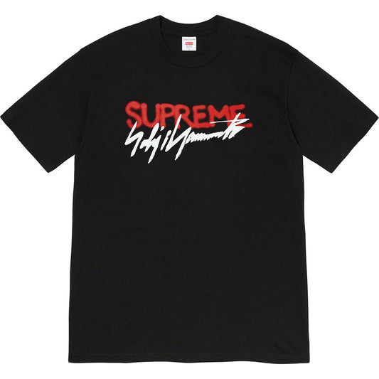 Supreme Yohji Yamamoto Logo Tee Black by Supreme in . Available at KershKicks for £110.00. A must-have for fans of Supreme looking to elevate their style with this T-Shirt.