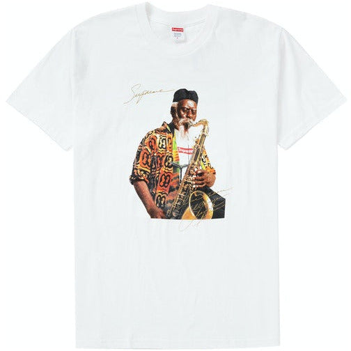 Supreme Pharoah Sanders Tee White by Supreme in . Available at KershKicks for £110.00. A must-have for fans of Supreme looking to elevate their style with this T-Shirt.