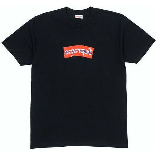 Supreme Comme Des Garcons SHIRT Box Logo Tee Black by Supreme in Clothing. Available at KershKicks for £450.00. A must-have for fans of Supreme looking to elevate their style with this T-Shirt.