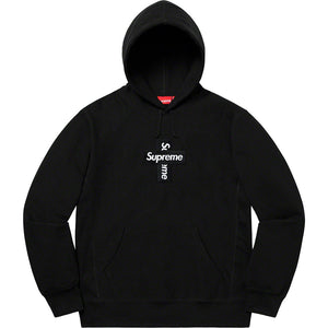 Supreme Cross Box Logo Hooded Sweatshirt Black | Supreme | KershKicks