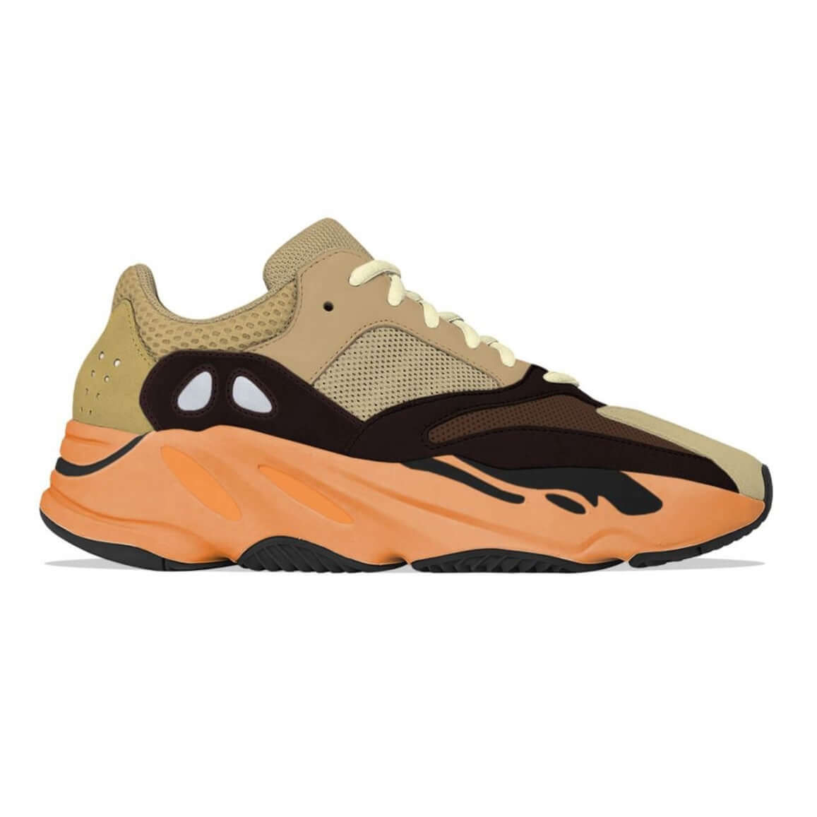 Adidas Yeezy Boost 700 Enflame Amber by Yeezy in Shoes. Available at KershKicks for £275.00. A must-have for fans of Yeezy looking to elevate their style with this Shoes.