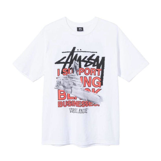 Stussy x Virgil Abloh World Tour Collection T-Shirt White by Off White in . Available at KershKicks for £175.00. A must-have for fans of Off White looking to elevate their style with this T-Shirt.