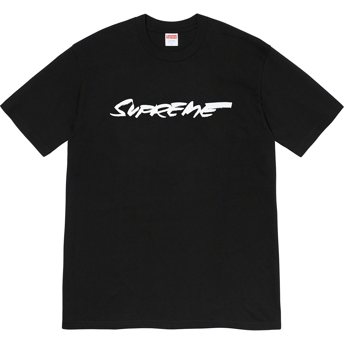 Supreme Futura Logo Tee - Black by Supreme in . Available at KershKicks for £90.00. A must-have for fans of Supreme looking to elevate their style with this T-Shirt.
