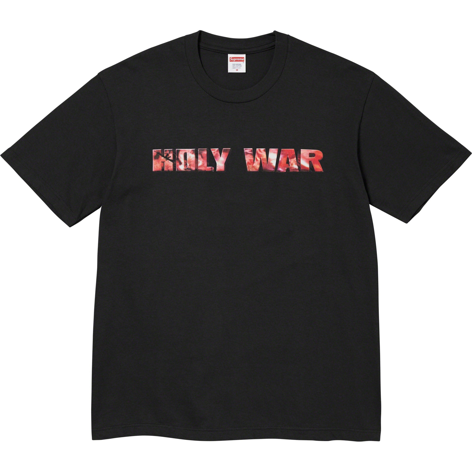 Supreme Holy War Tee - Black by Supreme in . Available at KershKicks for £90.00. A must-have for fans of Supreme looking to elevate their style with this T-Shirt.