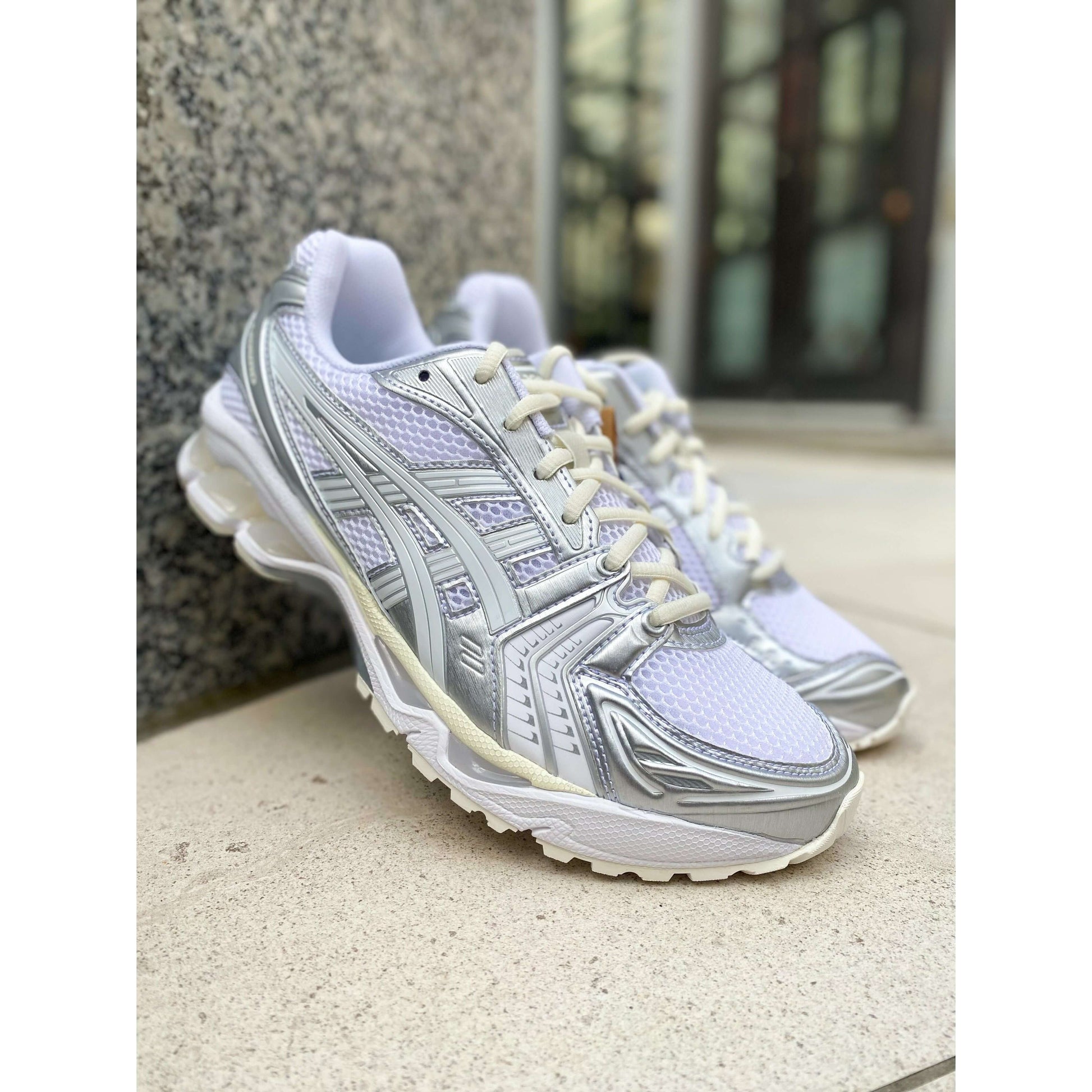 ASICS Gel-Kayano 14 JJJJound Silver White by Asics in Shoes. Available at KershKicks for £250.00. A must-have for fans of Asics looking to elevate their style with this Shoes.