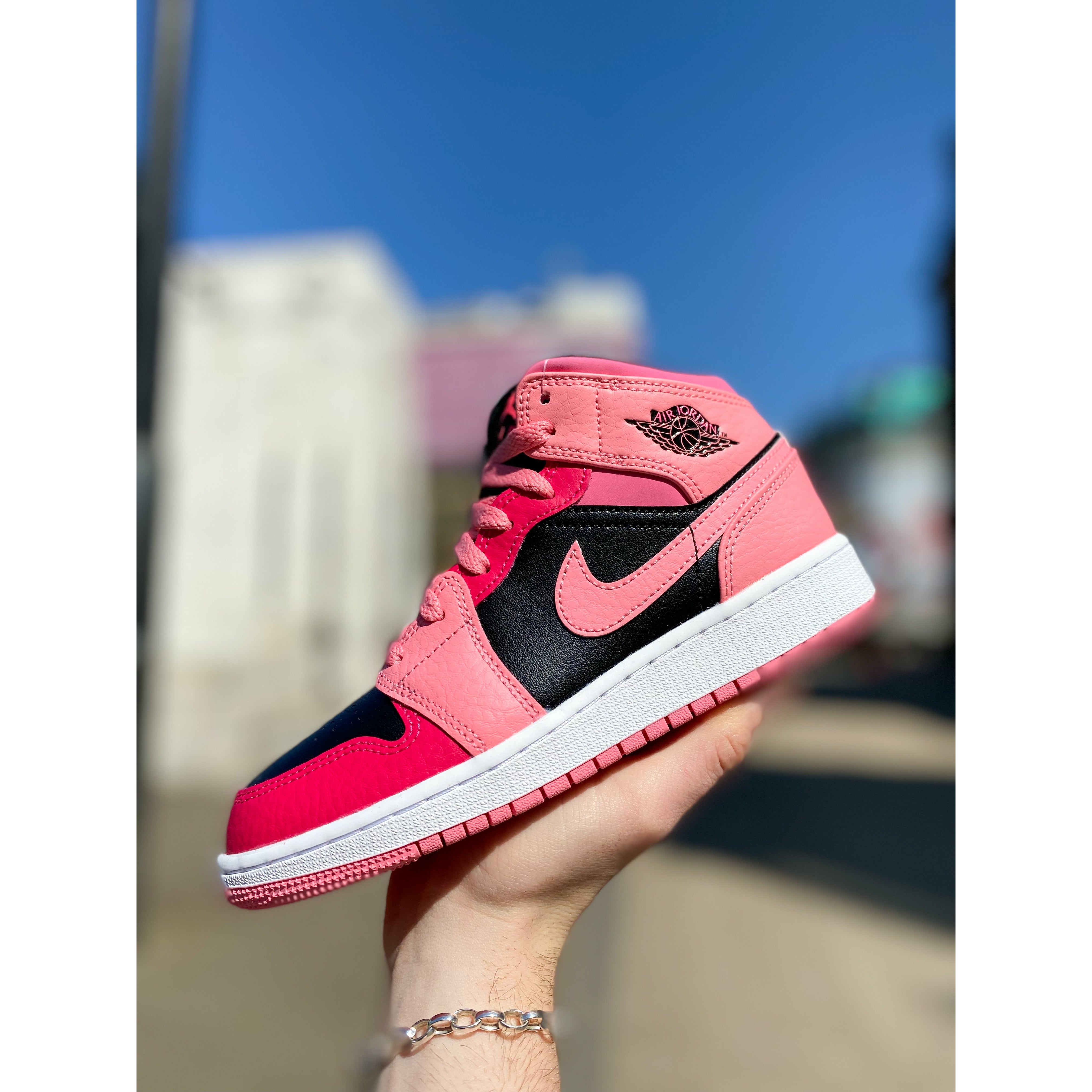 jordan 1 mid coral chalk gs