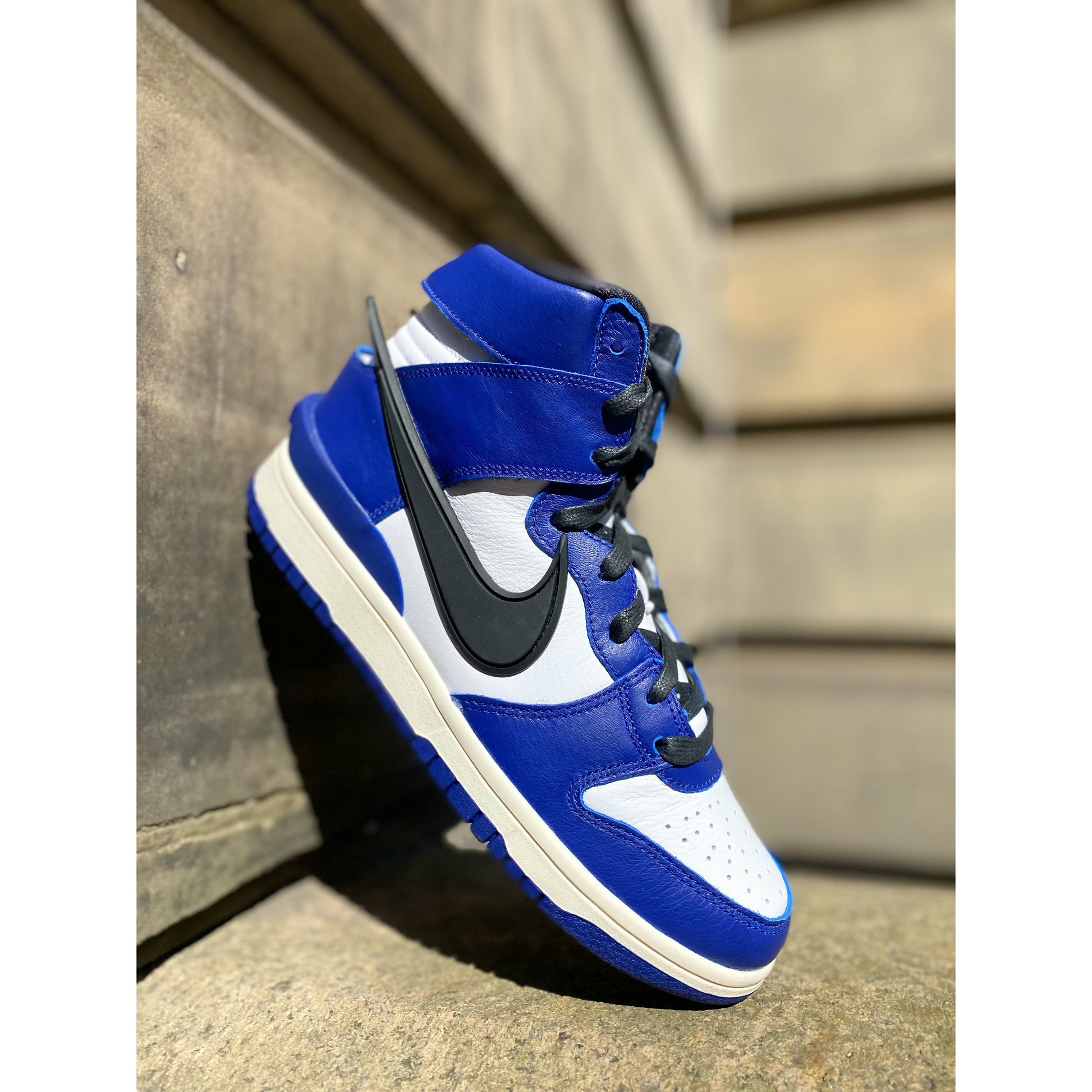 Nike Dunk High AMBUSH Deep Royal by Nike in Shoes. Available at KershKicks for £250.00. A must-have for fans of Nike looking to elevate their style with this Shoes.
