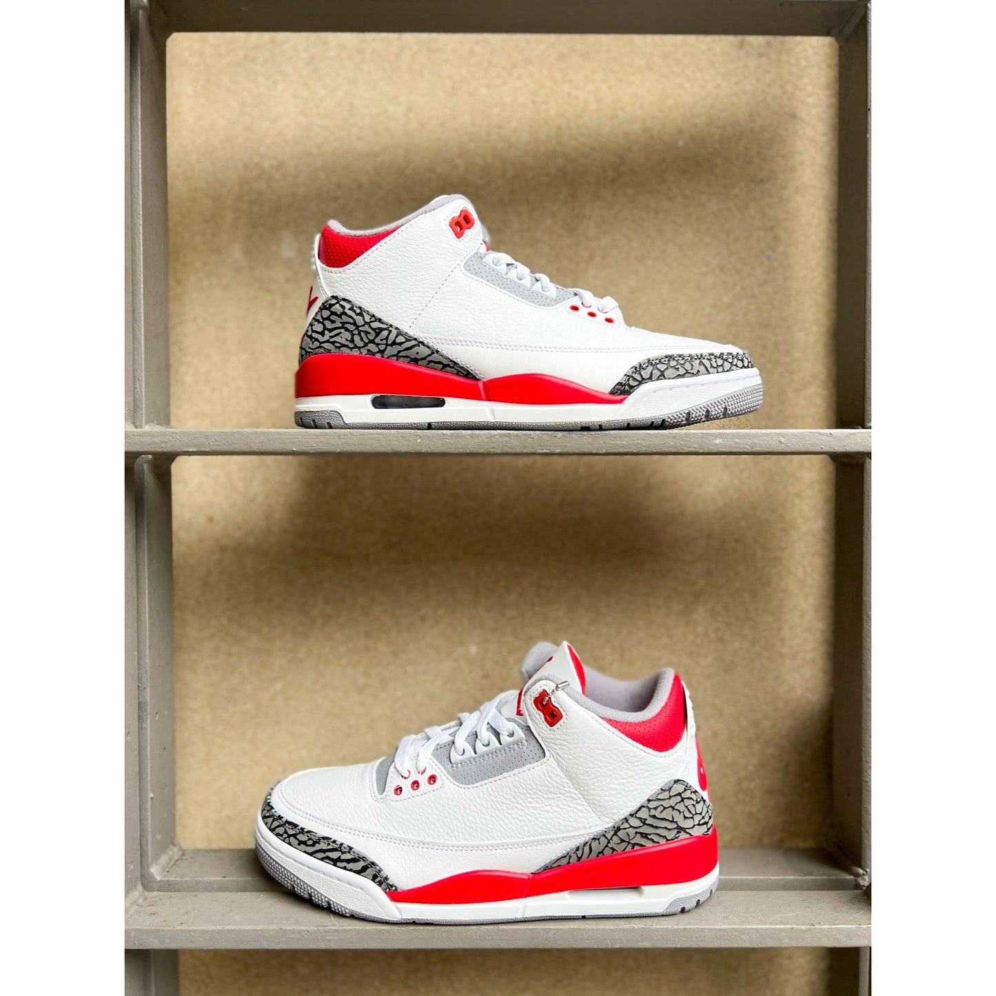 Jordan 3 Retro Fire Red (2022) by Jordan's in Shoes. Available at KershKicks for £250.00. A must-have for fans of Jordan's looking to elevate their style with this Shoes.