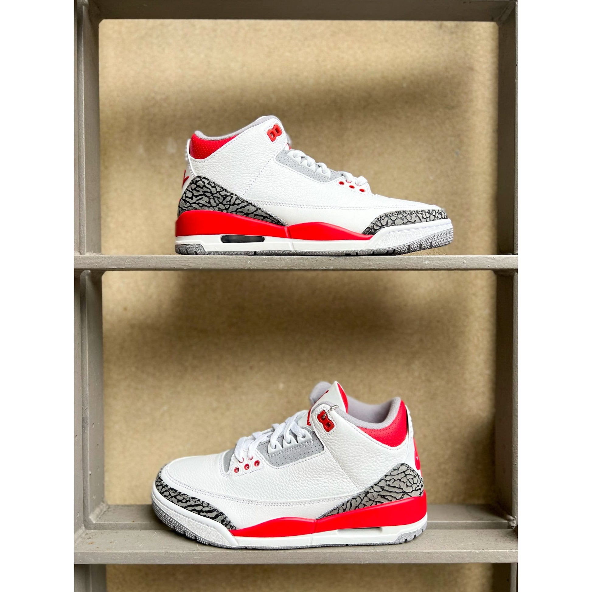 Jordan 3 Retro Fire Red (2022) by Jordan's in Shoes. Available at KershKicks for £250.00. A must-have for fans of Jordan's looking to elevate their style with this Shoes.