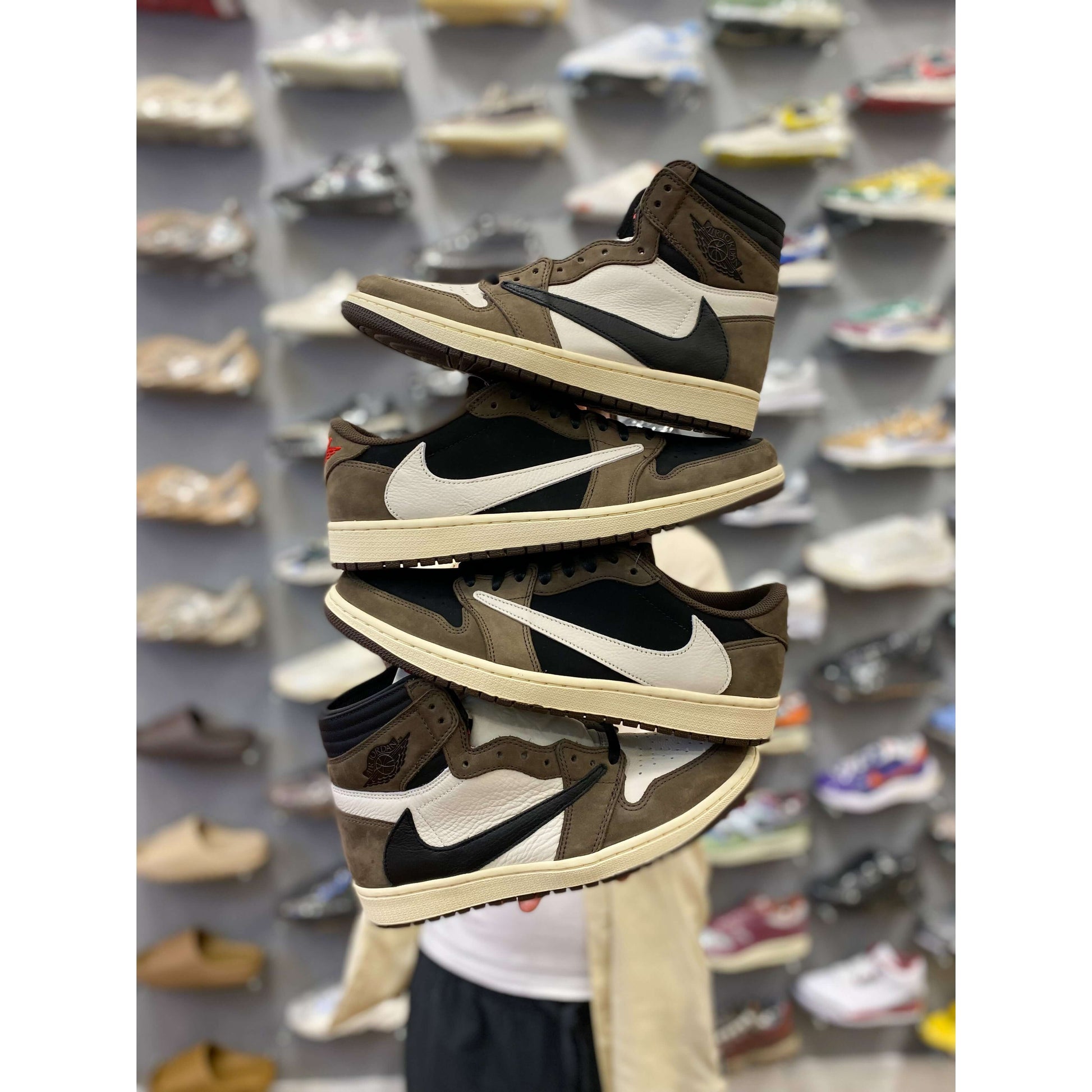 Air Jordan 1 Retro High Travis Scott by Jordan's in Shoes. Available at KershKicks for £1650.00. A must-have for fans of Jordan's looking to elevate their style with this Shoes.