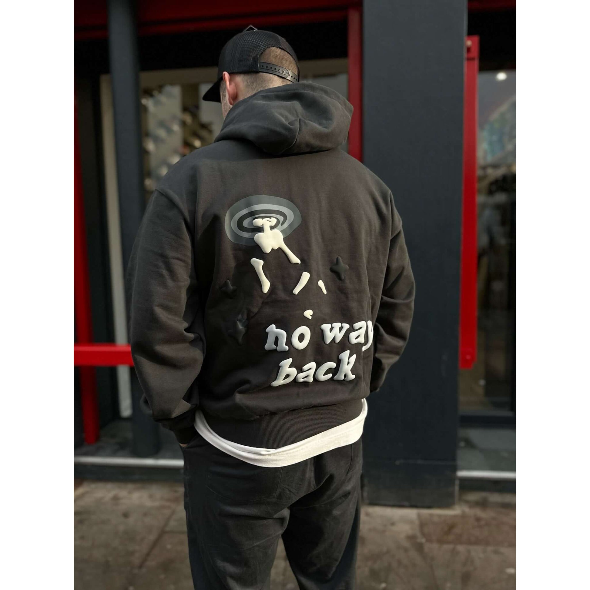 Broken Planet Market Trapped In Time Hoodie Soot Black by Broken Planet Market in Clothing. Available at KershKicks for £165.00. A must-have for fans of Broken Planet Market looking to elevate their style with this Hoodie.