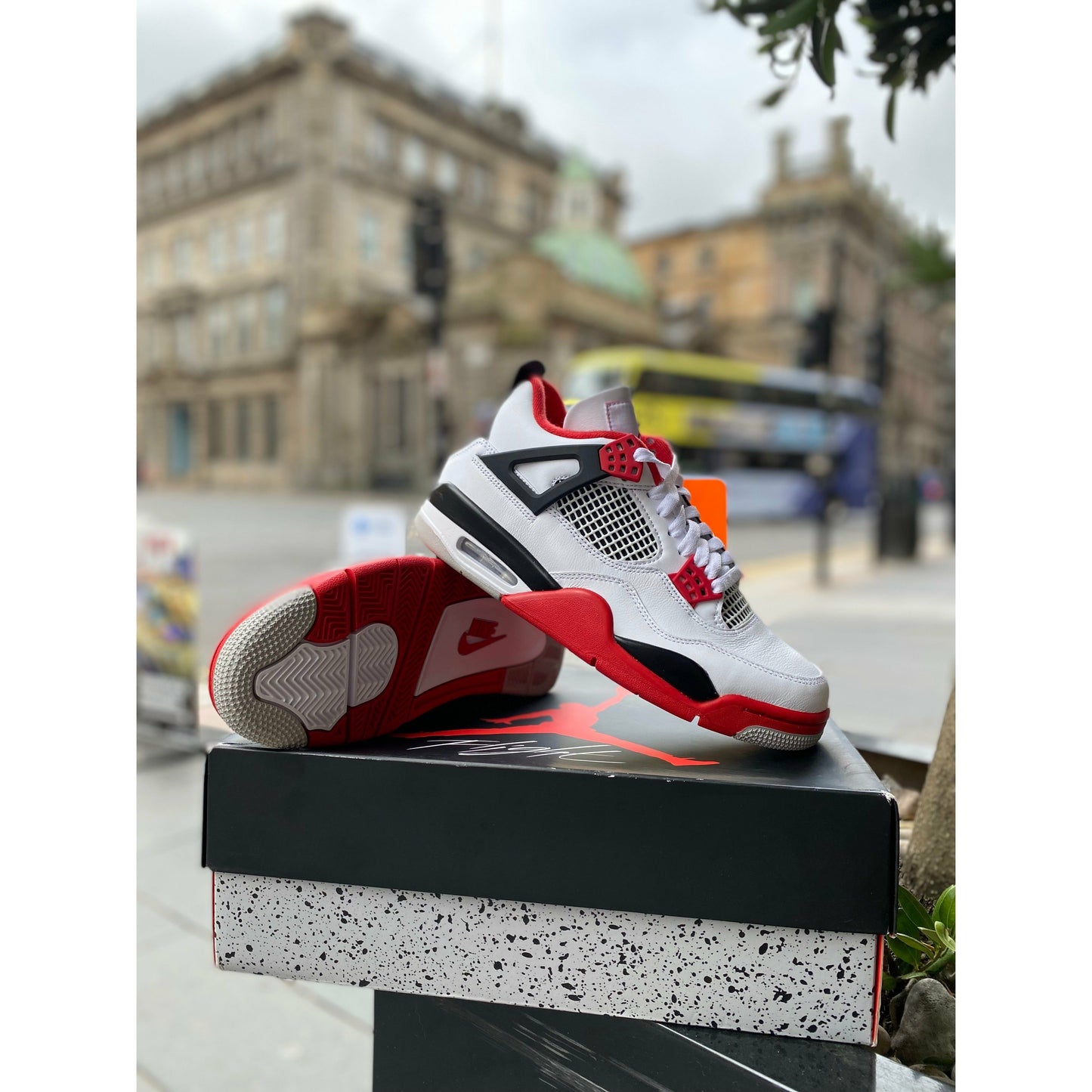 Jordan 4 Retro Fire Red (2020) by Jordan's in Shoes. Available at KershKicks for £385.00. A must-have for fans of Jordan's looking to elevate their style with this Shoes.