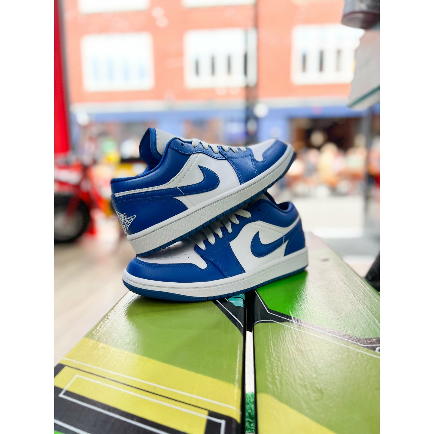 Jordan 1 Low Marina Blue (W) by Jordan's in Shoes. Available at KershKicks for £155.00. A must-have for fans of Jordan's looking to elevate their style with this Shoes.
