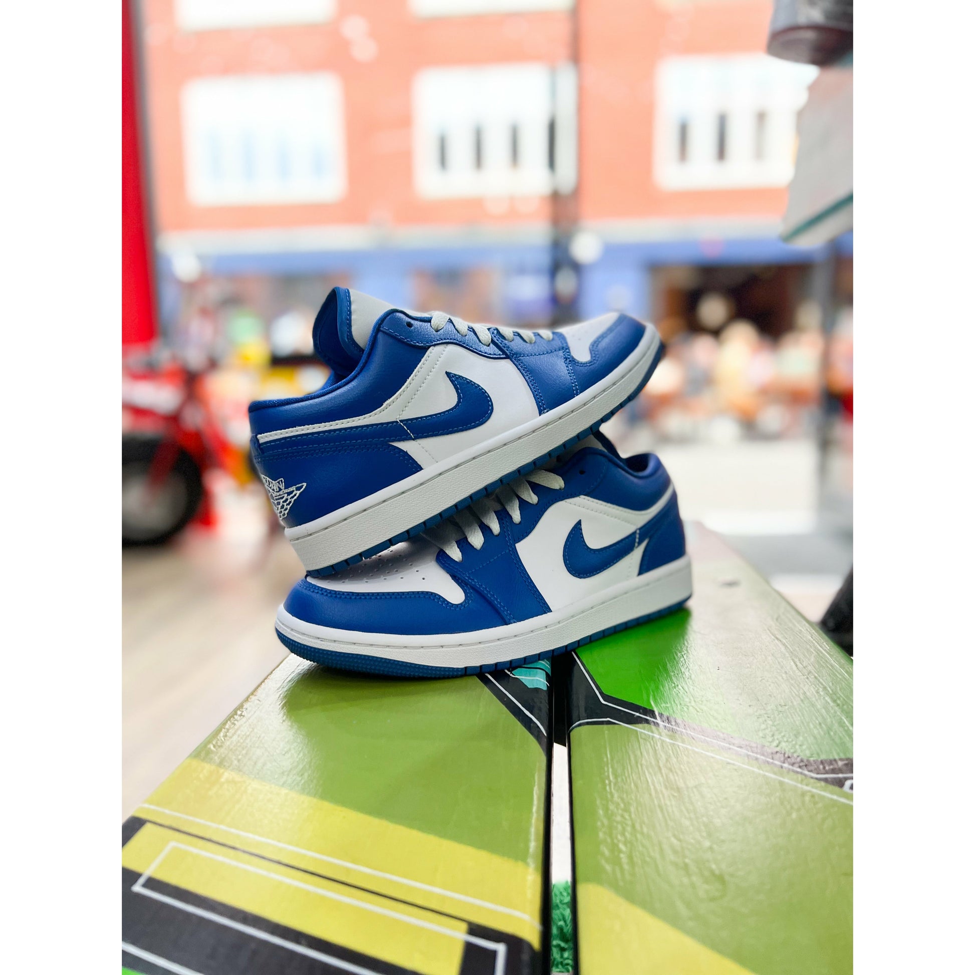 Jordan 1 Low Marina Blue (W) by Jordan's in Shoes. Available at KershKicks for £155.00. A must-have for fans of Jordan's looking to elevate their style with this Shoes.