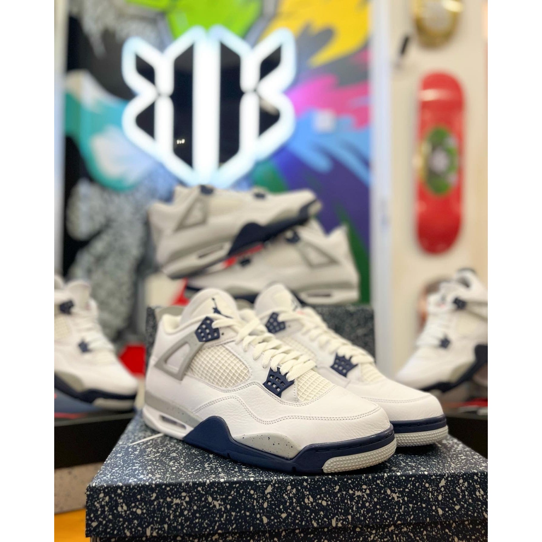 Jordan 4 Retro Midnight Navy (GS) by Jordan's in Shoes. Available at KershKicks for £275.00. A must-have for fans of Jordan's looking to elevate their style with this Shoes.