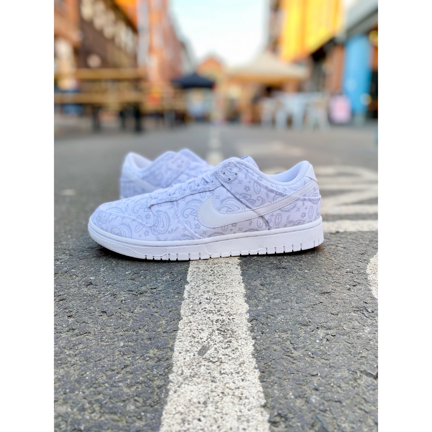 Nike Dunk Low White Paisley (W) by Nike in Shoes. Available at KershKicks for £115.00. A must-have for fans of Nike looking to elevate their style with this Shoes.