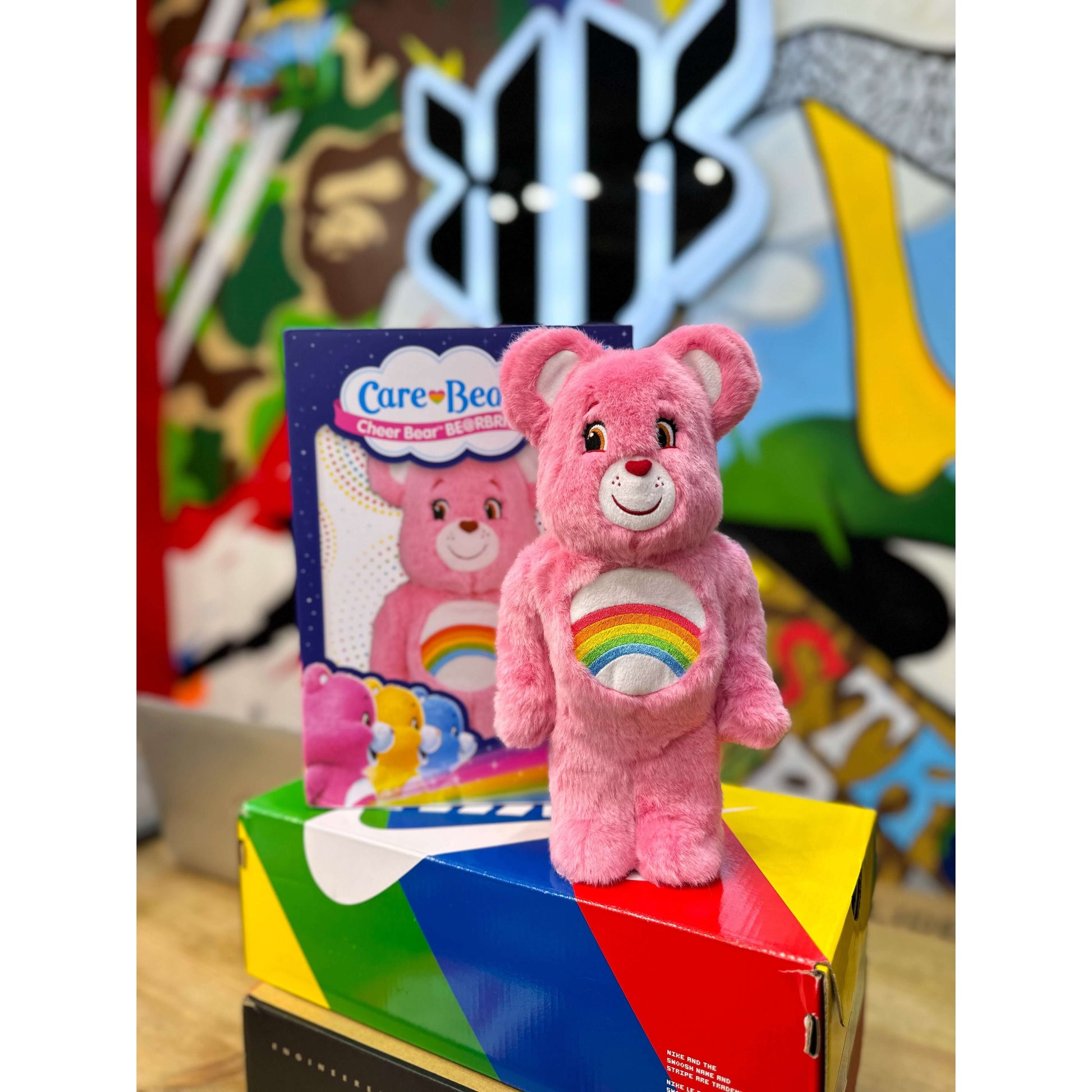 Bearbrick x Care Bears Cheer Bear Costume Ver. 400% Pink by Bearbrick in Clothing Accessories. Available at KershKicks for £150.00. A must-have for fans of Bearbrick looking to elevate their style with this Accessories.
