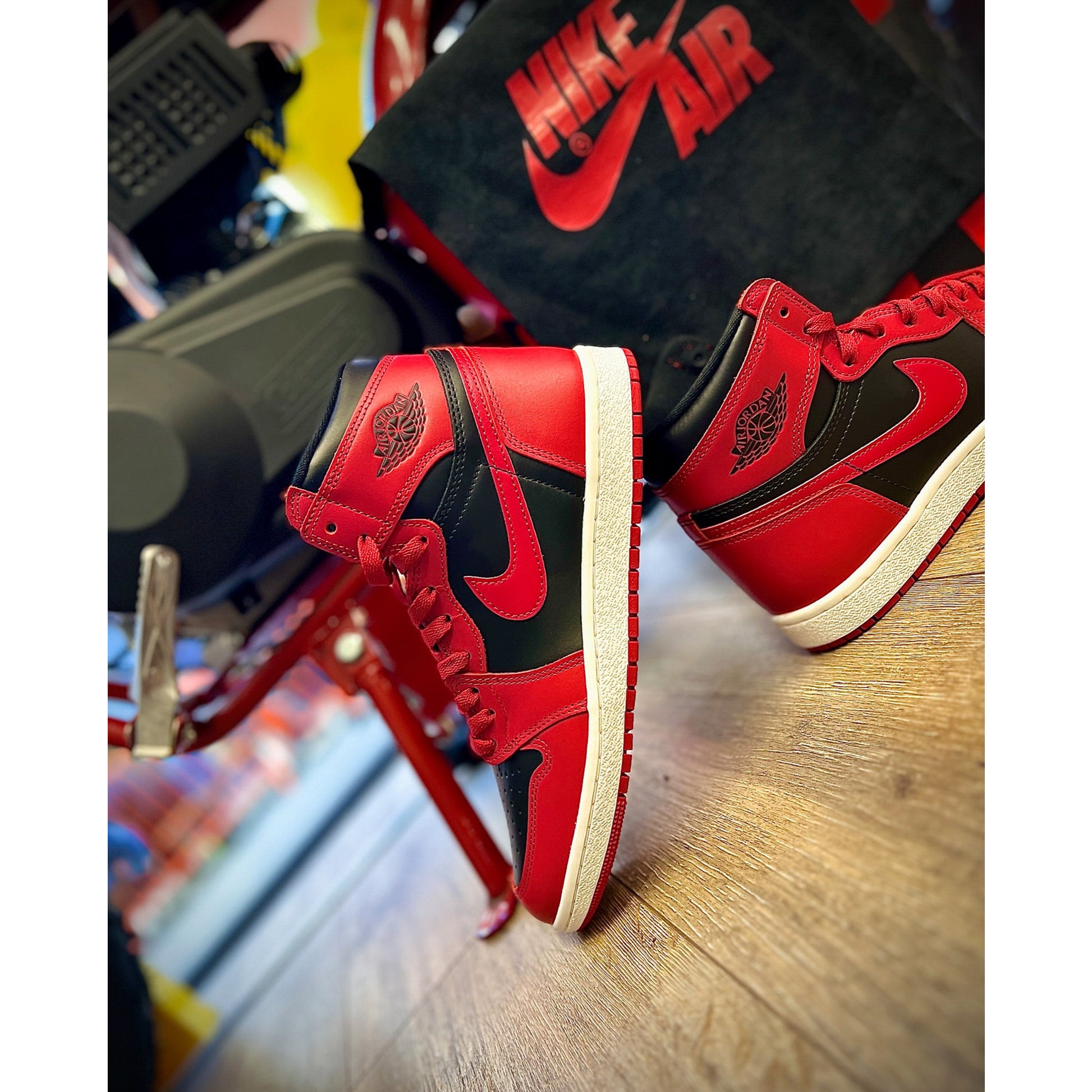 Jordan 1 Retro High 85 Varsity Red by Jordan's in Shoes. Available at KershKicks for £395.00. A must-have for fans of Jordan's looking to elevate their style with this Shoes.