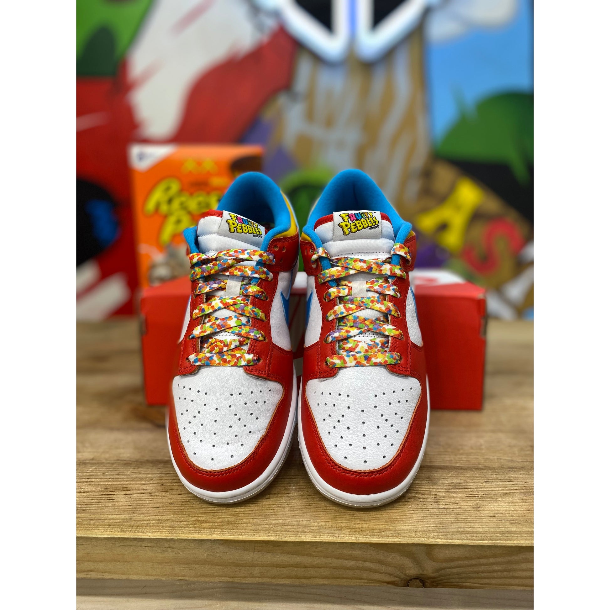 Nike Dunk Low QS LeBron James Fruity Pebbles by Nike in Shoes. Available at KershKicks for £175.00. A must-have for fans of Nike looking to elevate their style with this Shoes.
