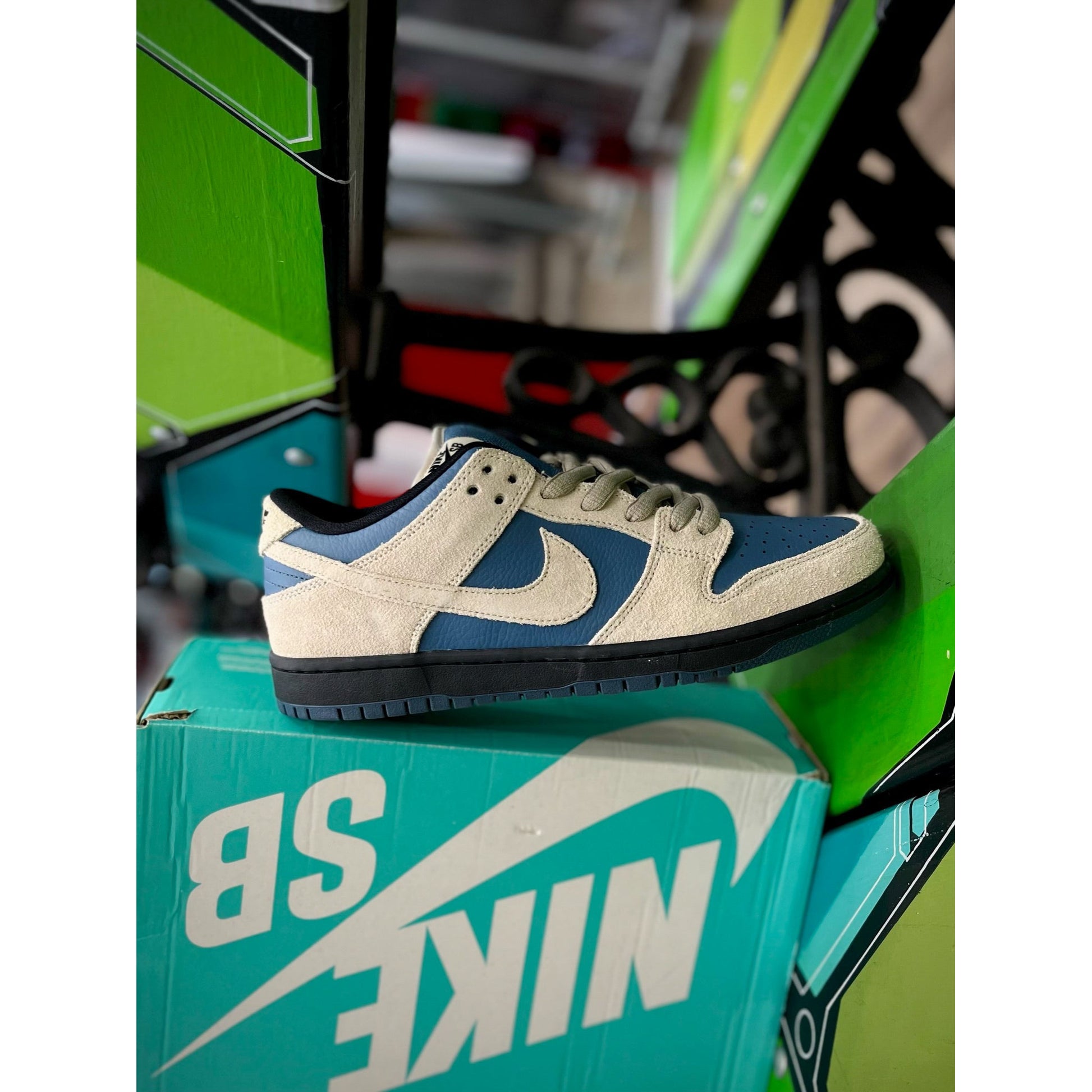 Nike SB Dunk Low Light Cream Thunderstorm by Nike in Shoes. Available at KershKicks for £600.00. A must-have for fans of Nike looking to elevate their style with this Shoes.