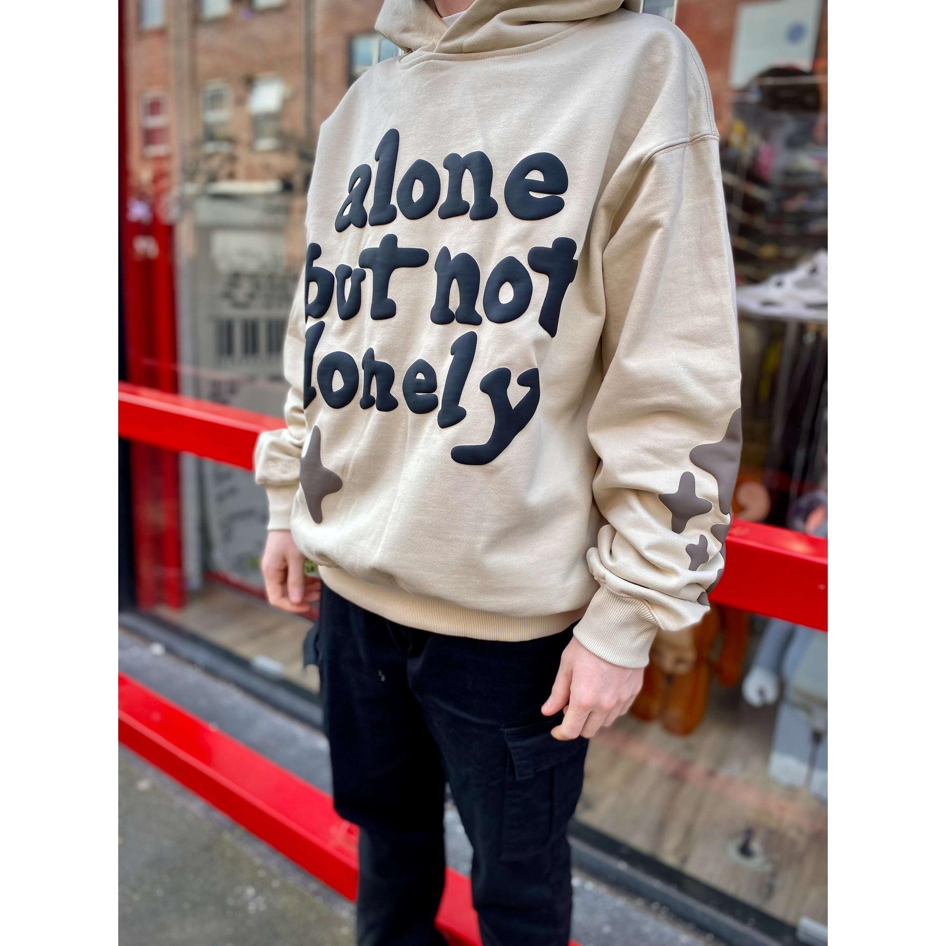 Broken Planet Market Alone But Not Lonely Hoodie White by Broken Planet Market in Clothing. Available at KershKicks for £175.50. A must-have for fans of Broken Planet Market looking to elevate their style with this Hoodie.