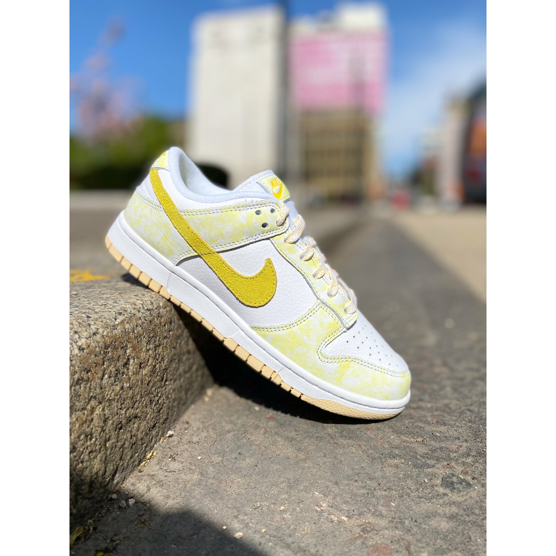 Nike Dunk Low Yellow Strike (W) by Nike in Shoes. Available at KershKicks for £115.00. A must-have for fans of Nike looking to elevate their style with this Shoes.