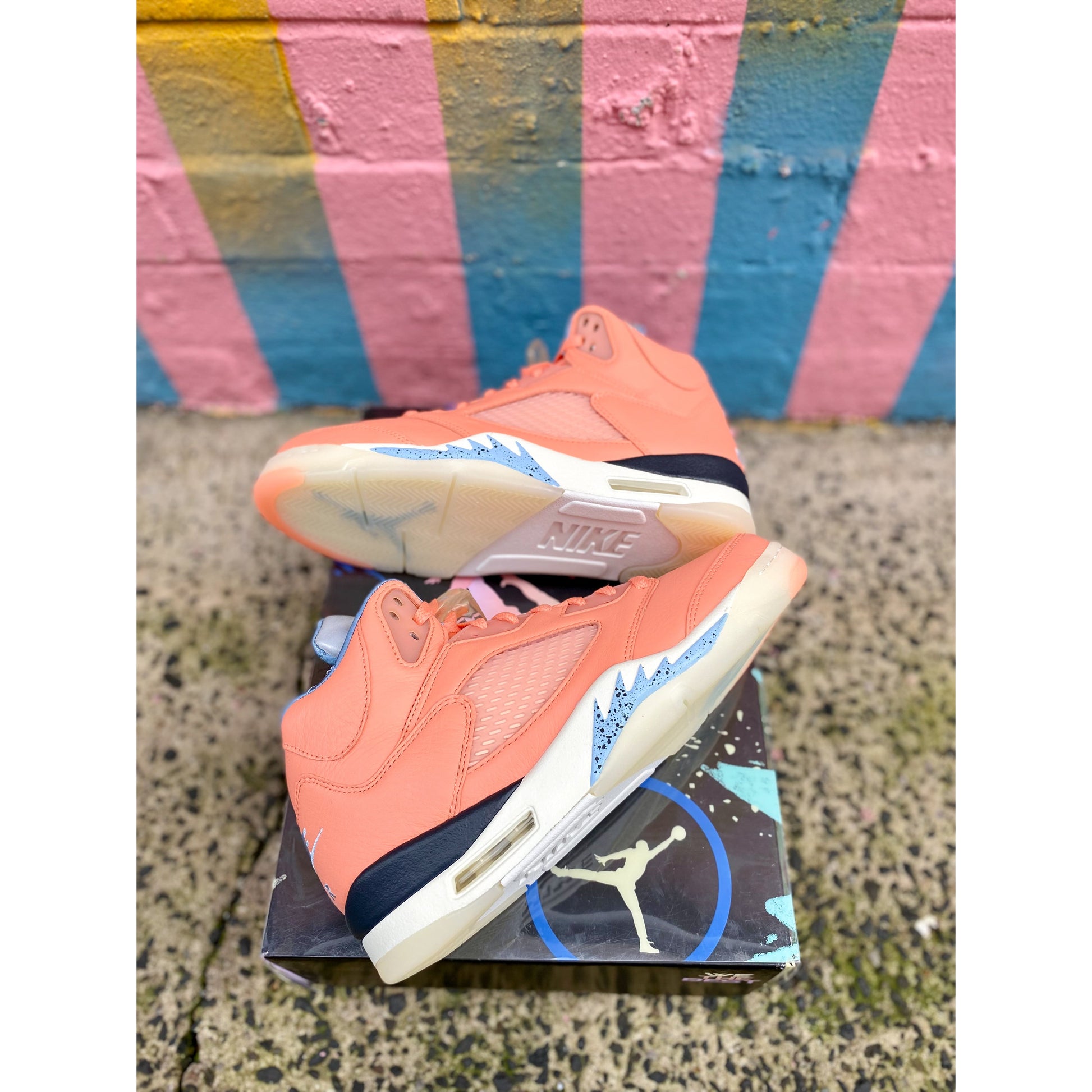 Jordan 5 Retro DJ Khaled We The Best Crimson Bliss by Jordan's in Shoes. Available at KershKicks for £225.00. A must-have for fans of Jordan's looking to elevate their style with this Shoes.