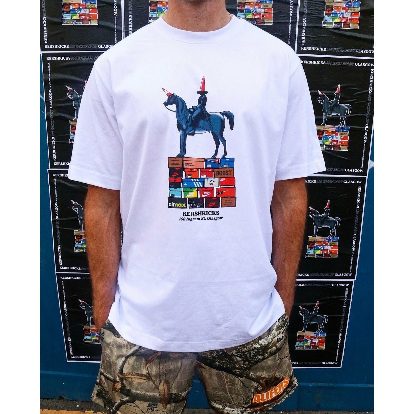 Glasgow Wellington Tee White by KershKicks from £31.99