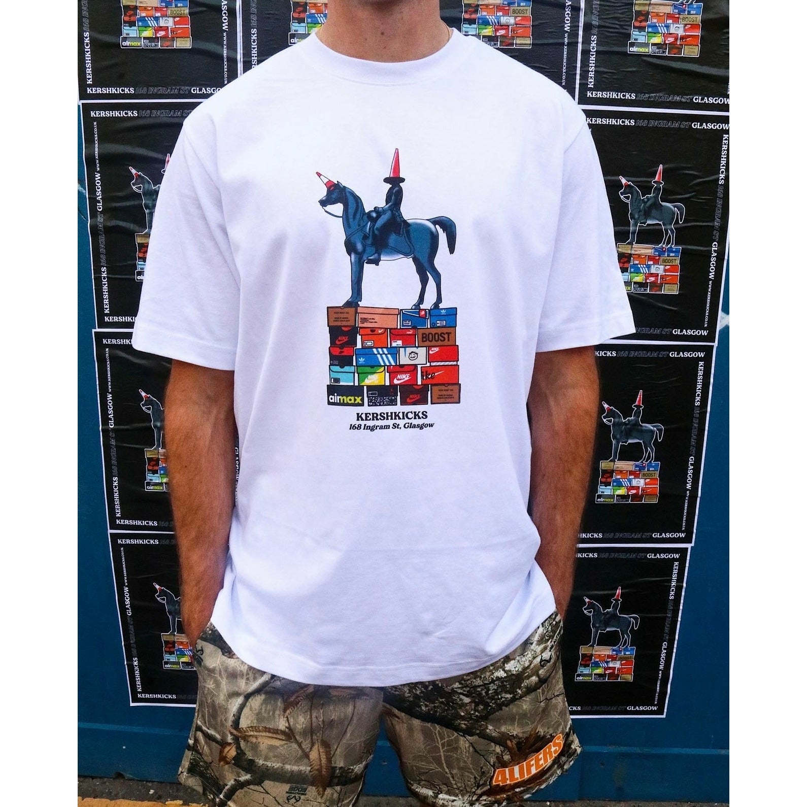 Glasgow Wellington Tee White by KershKicks in Uncategorized. Available at KershKicks for £35.00. A must-have for fans of KershKicks looking to elevate their style with this T-Shirt.
