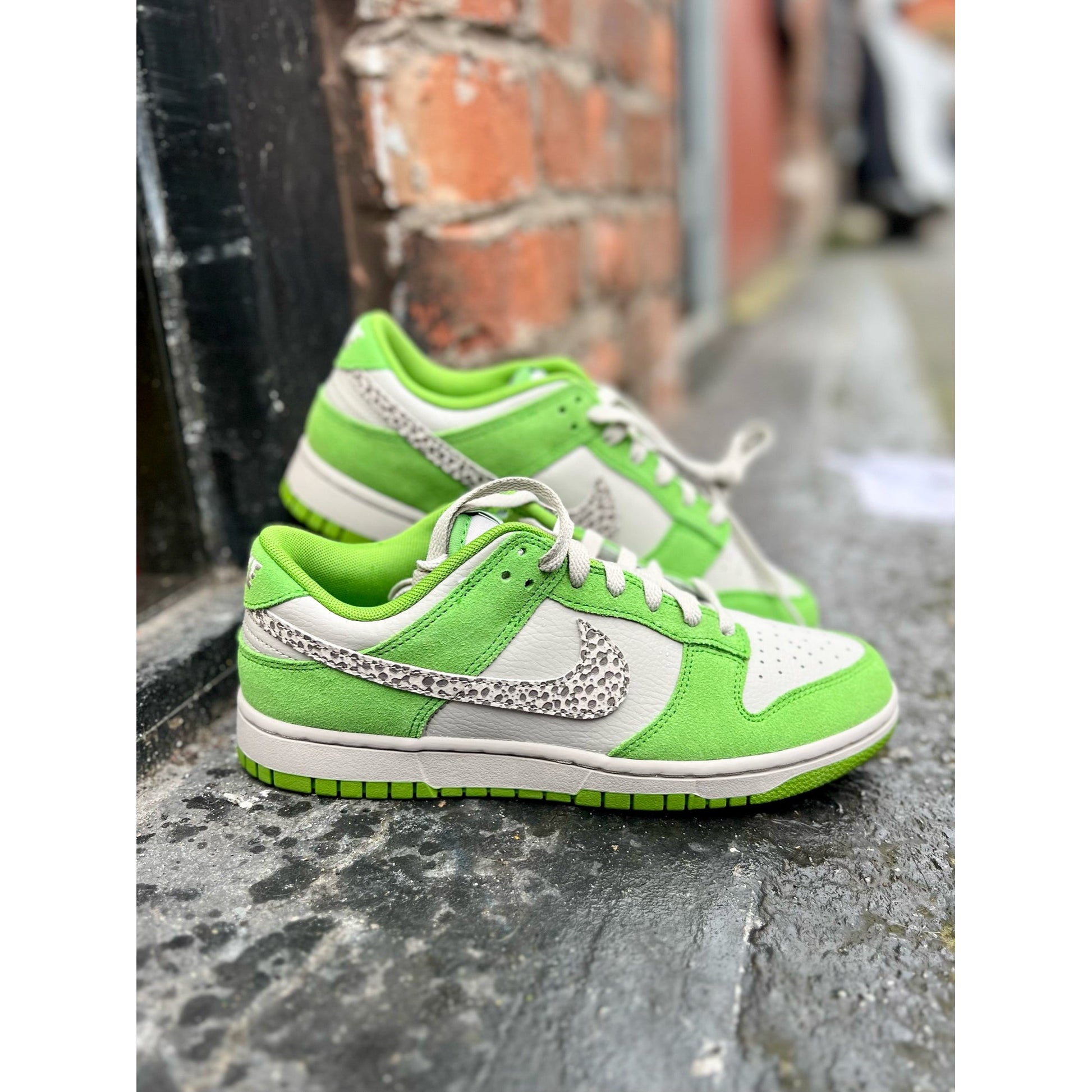 Nike Dunk Low AS Safari Swoosh Chlorophyll by Nike in Shoes. Available at KershKicks for £110.00. A must-have for fans of Nike looking to elevate their style with this Shoes.