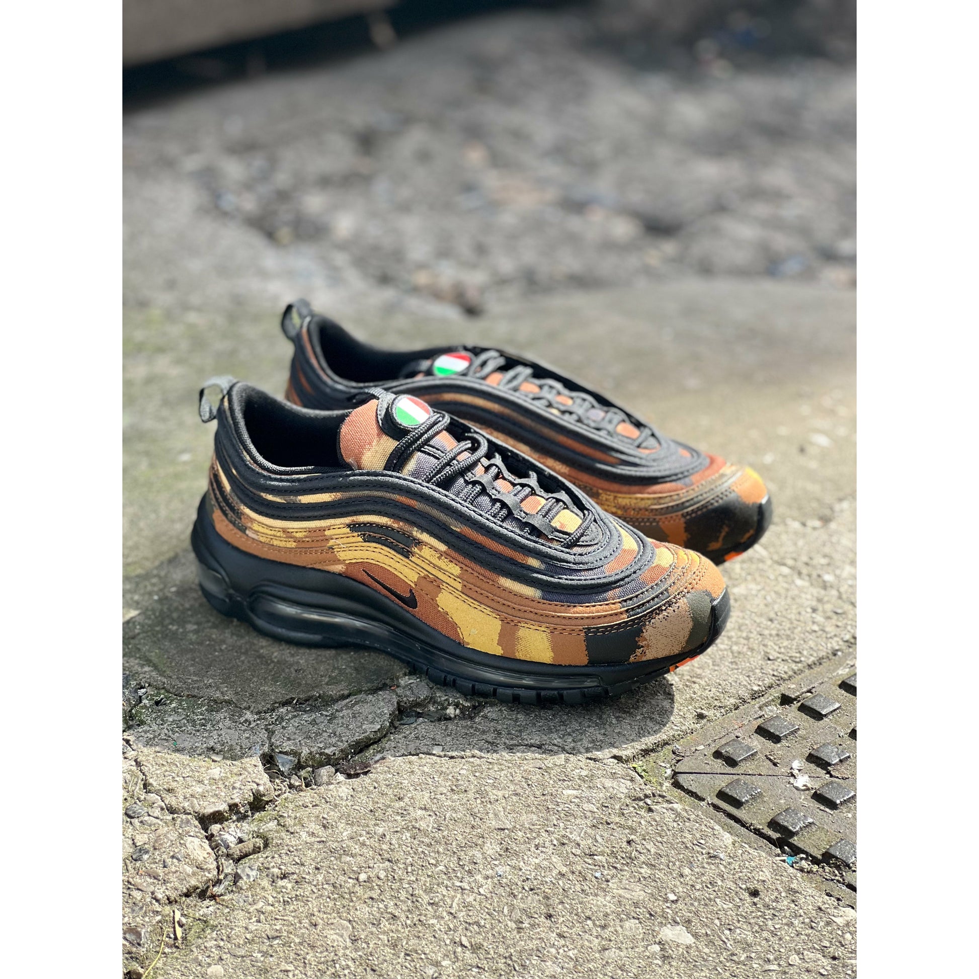 Nike Air Max 97 Country Camo Italy by Nike in Shoes. Available at KershKicks for £100.00. A must-have for fans of Nike looking to elevate their style with this Shoes.