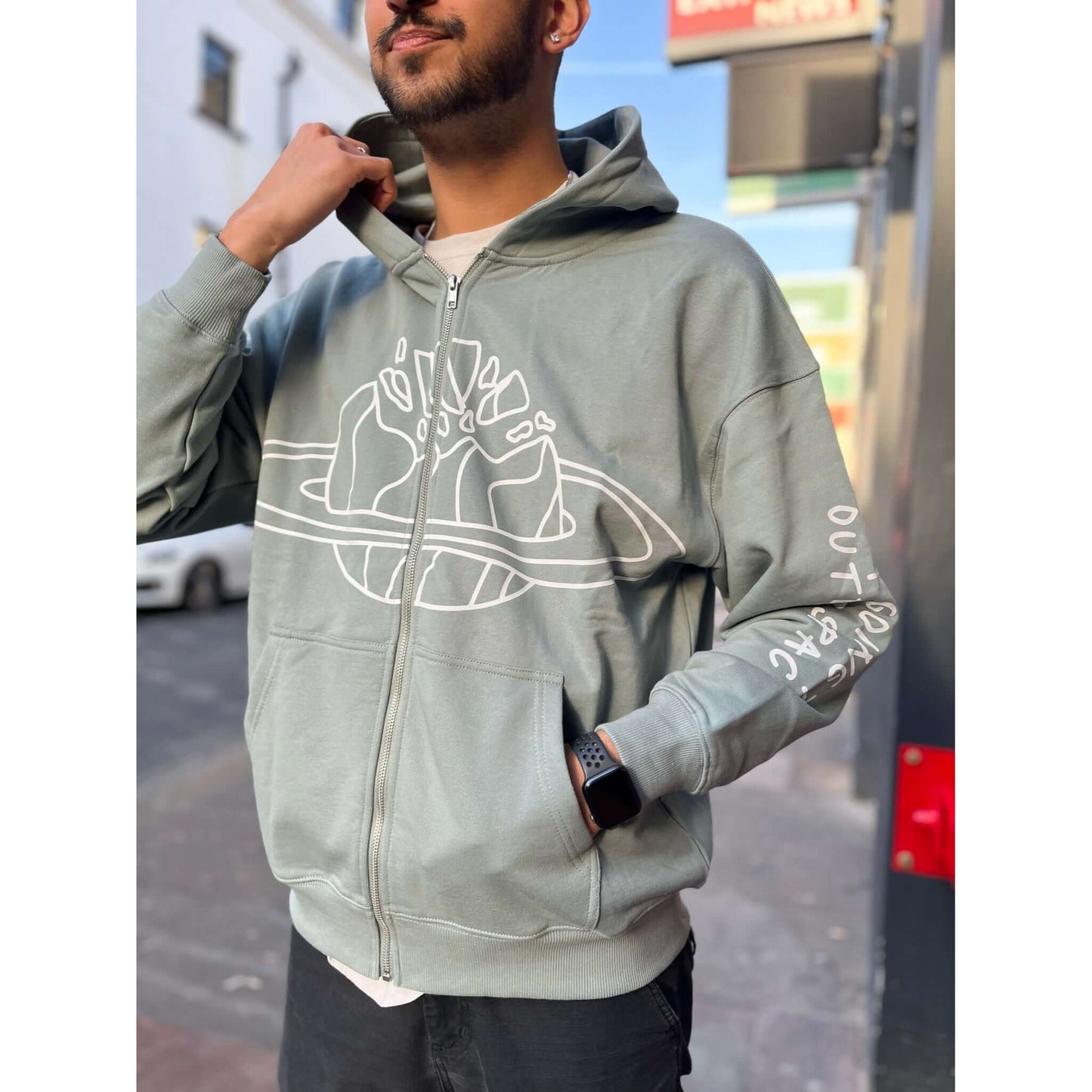 Broken Planet Market Outer Space Zip Up Hoodie Arctic by Broken Planet Market in Uncategorized. Available at KershKicks for £175.00. A must-have for fans of Broken Planet Market looking to elevate their style with this Hoodie.