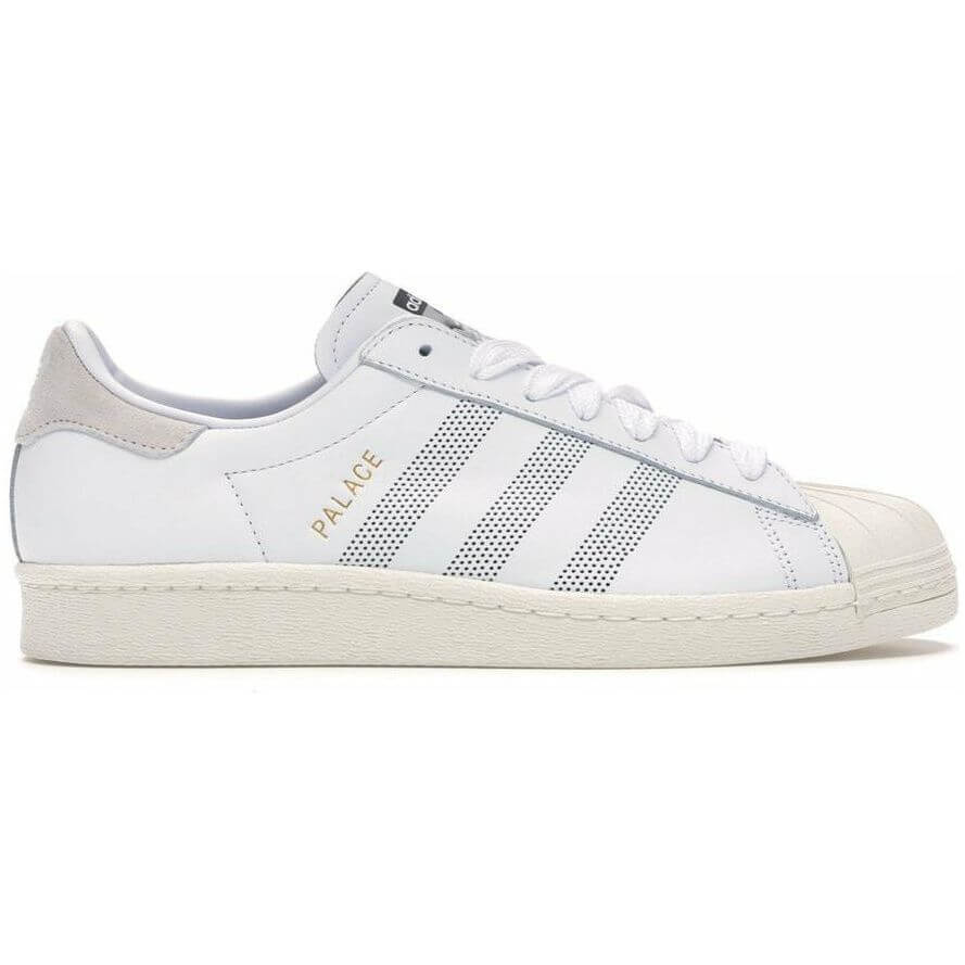 Adidas Superstar x Palace White by Adidas in Shoes. Available at KershKicks for £155.00. A must-have for fans of Adidas looking to elevate their style with this Shoes.