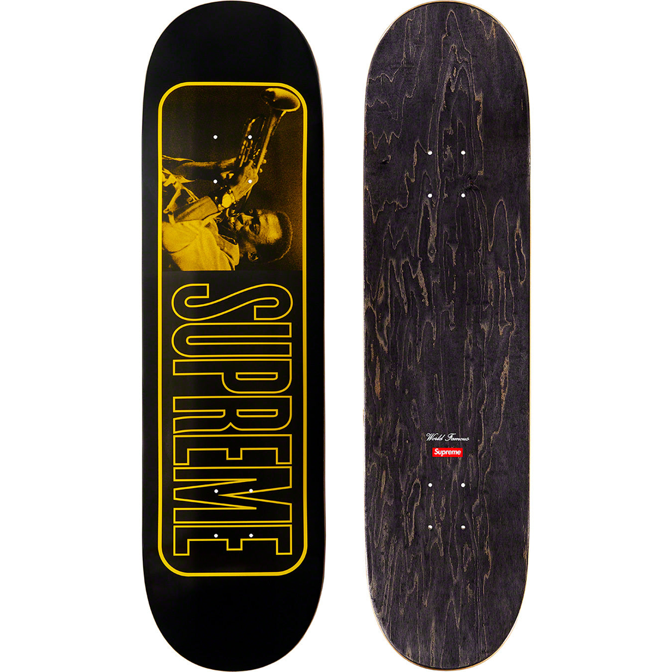 Supreme Miles Davis Skateboard Deck Black from Supreme