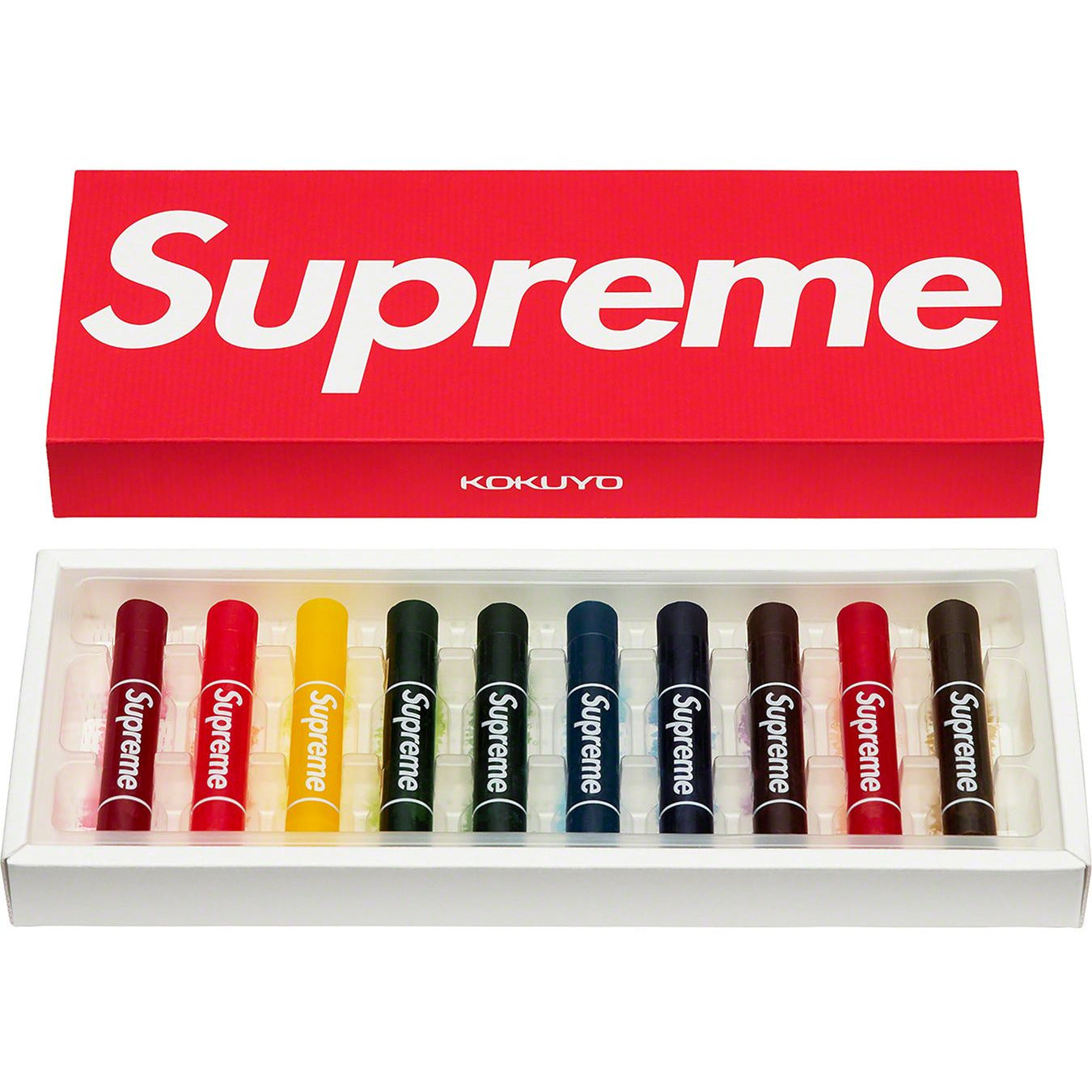 Supreme Kokuyo Translucent Crayons (Pack of 10) Multicolor from Supreme